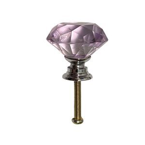 Vintage Glass Purple Knob Pull